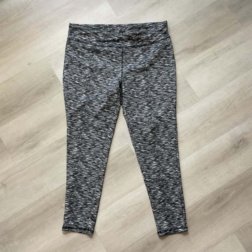 Jockey Womens Performance Cropped Leggings Black and White Size 1XL